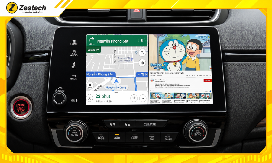 Android Box ô tô cho CR-V 2018-2022 sở hữu cấu hình mạnh mẽ