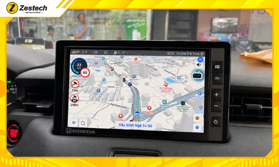 Android Box ô tô cho HR-V 2022-2025 3 Android Box ô tô cho HR-V 2022-2025 tích hợp Vietmap Live cảnh báo giao thông