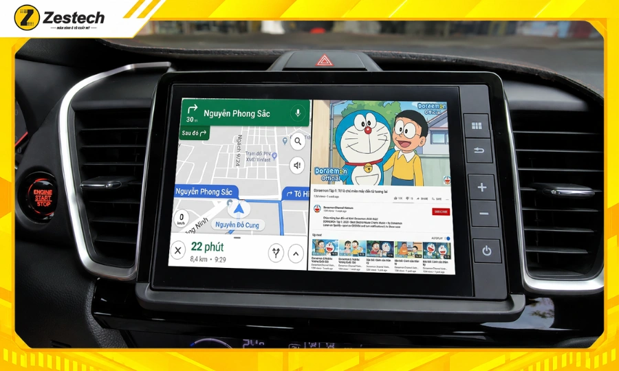 Android Box ô tô cho Honda City - Chạy đa nhiệm mượt mà