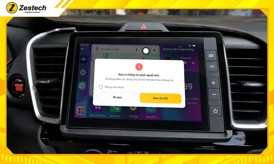 Android Box ô tô cho Honda City - Tự động thông báo phạt nguội