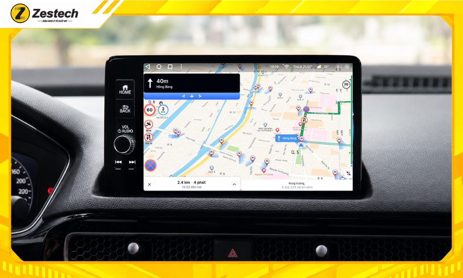 Android Box ô tô cho Honda Civic 4 Android Box ô tô cho Honda Civic - Bản đồ cảnh báo giao thông