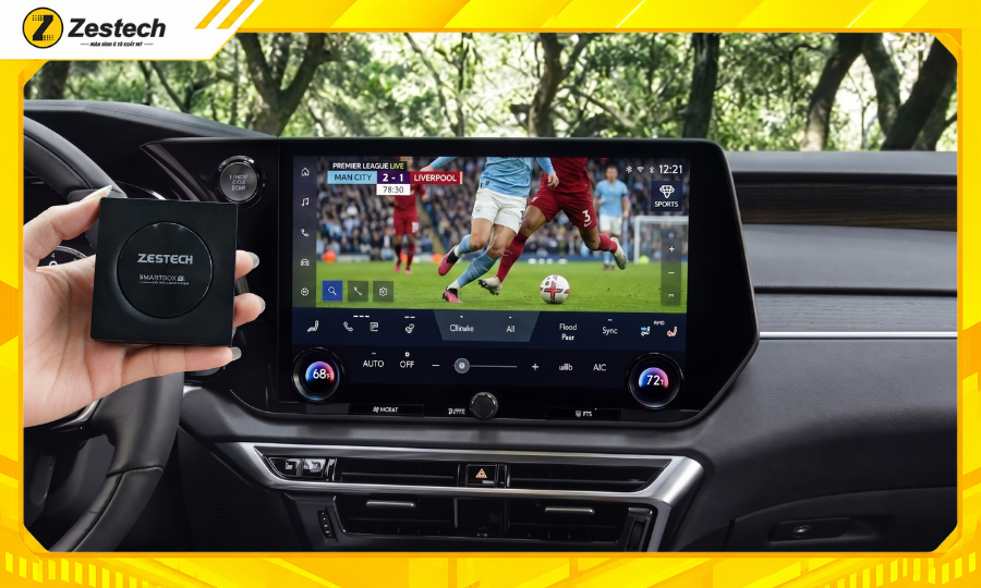 Android Box ô tô cho Lexus RX350 12 Kết nối SIm 4G xem bóng đá cùng Android Box ô tô cho Lexus RX350