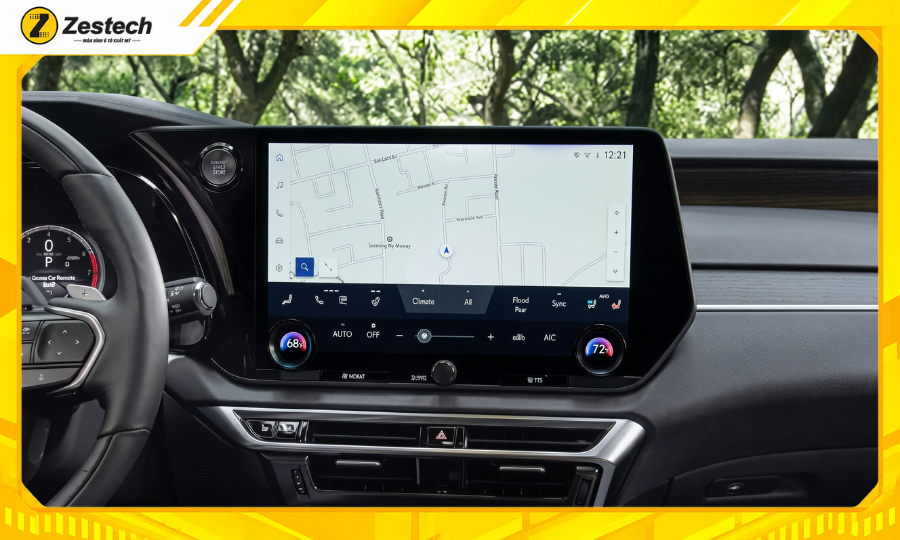 Android Box ô tô cho Lexus RX350 2 Màn hình zin Lexus RX350 không có nhiều tiện ích thông minh