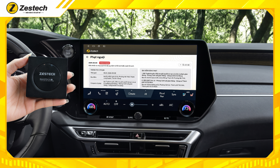 Android Box ô tô cho Lexus RX350 7 Android Box ô tô cho Lexus RX350 tự động thông báo phạt nguội
