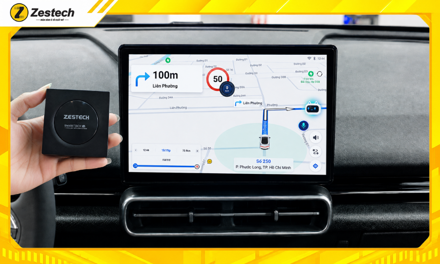 Android Box ô tô cho xe VinFast MPV7 tích hợp bản đồ VietMap Live