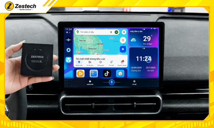 Điều khiển giọng nói với Android Box ô tô cho xe VinFast MPV7