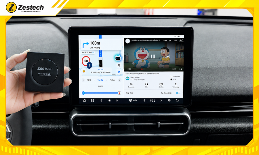 Trải nghiệm đa nhiệm cùng Android Box ô tô cho xe VinFast MPV7