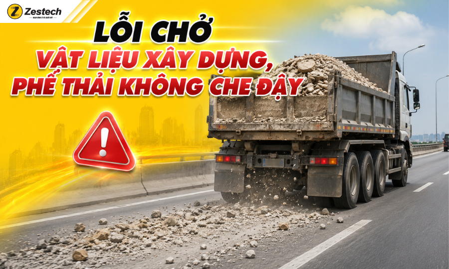 Các mức phạt giao thông mới cần lưu ý từ 15/8/2026 5 Các mức phạt giao thông mới cần lưu ý từ 15-8: Lỗi chở vật liệu xây dựng, phế thải không che đậy