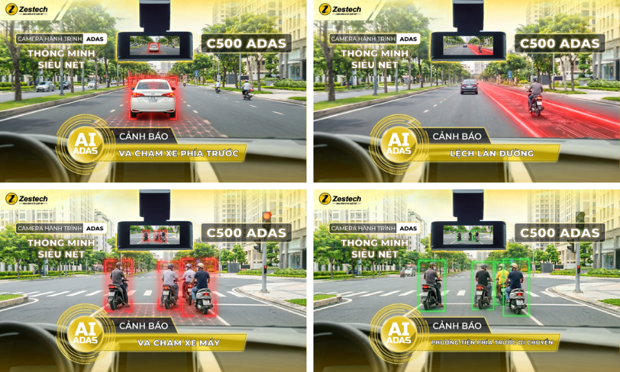 Các mức phạt giao thông mới cần lưu ý từ 15/8/2026 7 Camera hành trình C500 ADAS Zestech tích hợp hệ thống AI ADAS nâng cao an toàn lái xe