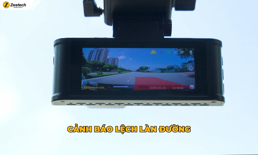 Camera hành trình ô tô Zestech C500 ADAS cảnh báo lệch làn