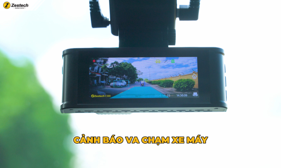 Camera hành trình ô tô Zestech C500 ADAS cảnh báo va chạm xe máy