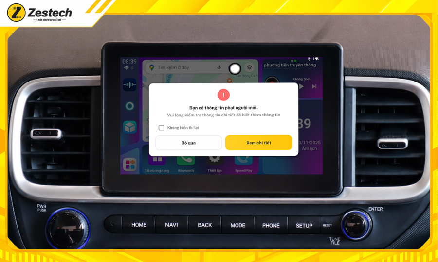 Android Box ô tô cho xe Hyundai Venue 2023-2025 7 Công nghệ AI tự động thông báo phạt nguội trên Android Box ô tô cho xe Hyundai Venue 2023-2025