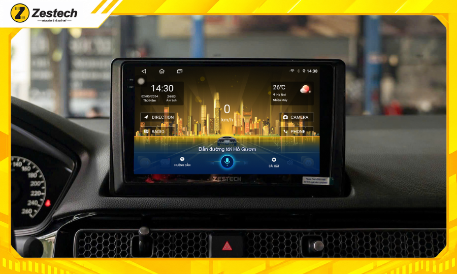 Điều khiển bằng giọng nói trên màn hình Android ô tô cho Honda Civic