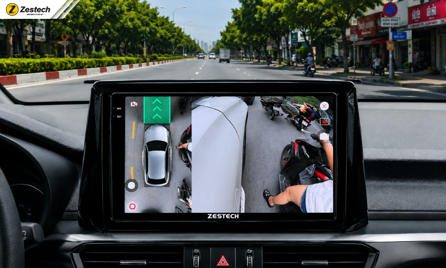 Hệ điều hành Android là gì? Chức năng Android mới nhất 2026 10 Màn hình Android ô tô Zestech tích hợp Camera 360