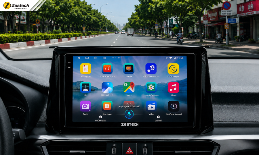 Hệ điều hành Android là gì? Chức năng Android mới nhất 2026 7 Hệ điều hành Android ứng dụng trên màn hình ô tô