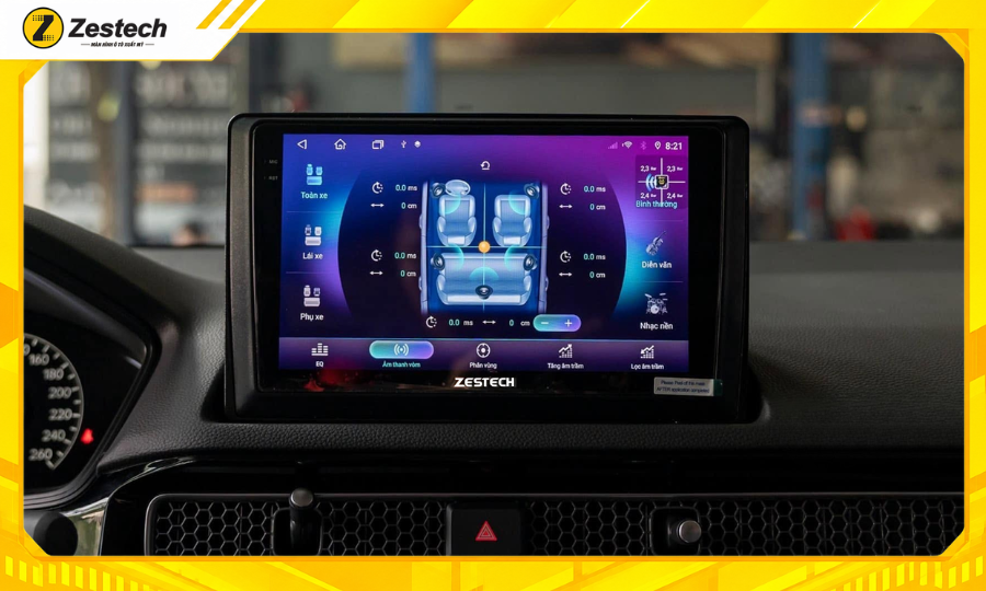 Màn hình Android ô tô cho Honda Civic tích hợp bộ xử lý âm thanh DSP