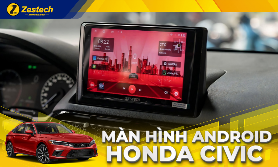 Màn hình Android ô tô cho Honda Civic chính hãng, giá tốt