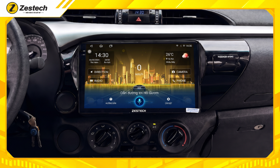 Điều khiển màn hình Android ô tô cho xe Hilux 2016-2020 bằng giọng nói