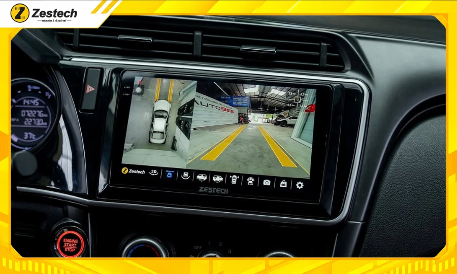 Màn hình Android ô tô cho xe Honda City tích hợp Camera 360 quan sát toàn cảnh