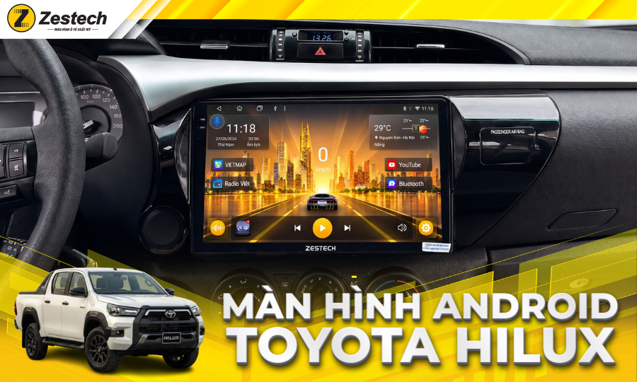 Màn hình android ô tô cho xe Toyota Hilux