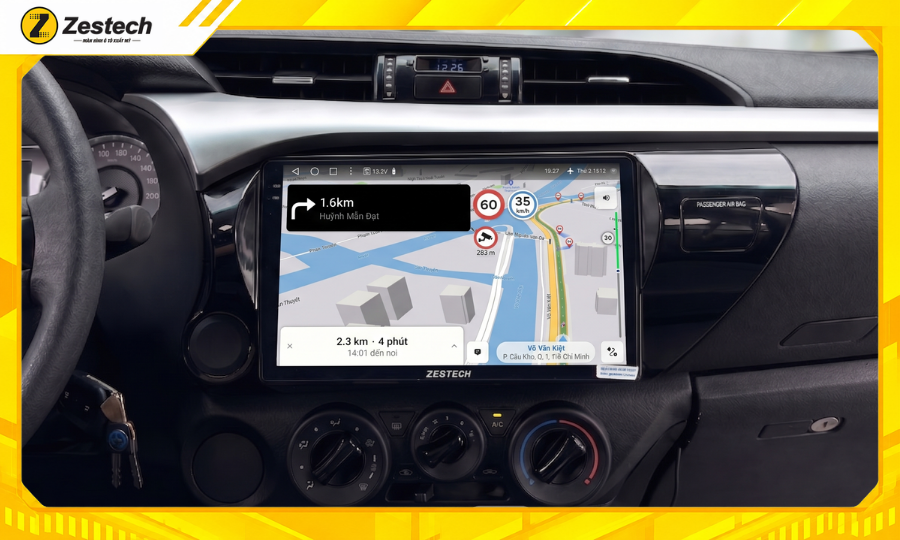 Màn hình Android ô tô cho xe Toyota Hilux tích hợp bản đồ VietMap Live