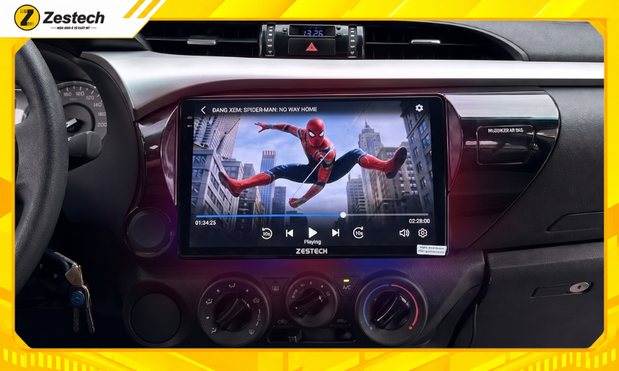 Thỏa sức giải trí cùng màn hình Android ô tô cho xe Toyota Hilux