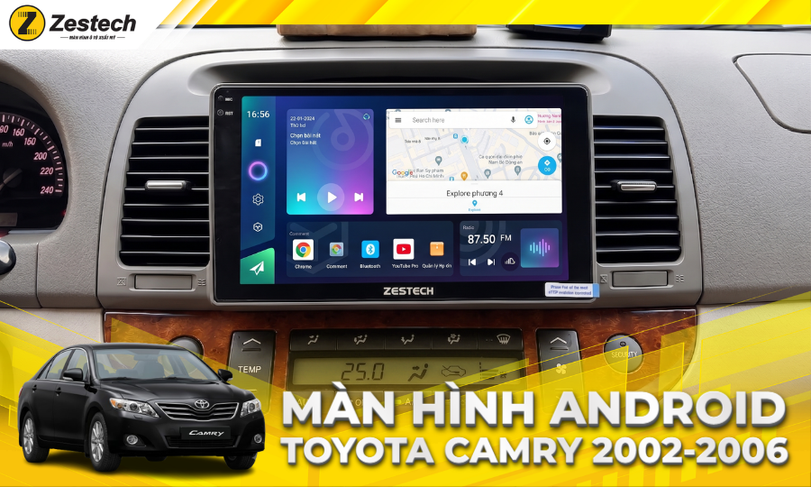 Màn hình android ô tô cho xe Toyota Camry 2002-2006
