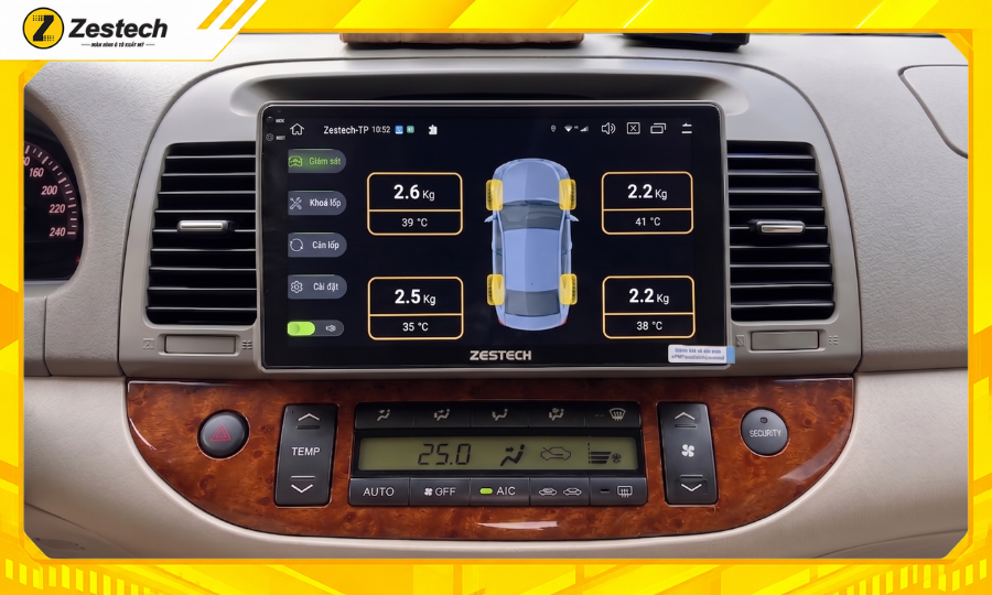 Màn hình android ô tô cho xe Toyota Camry 2002-2006 11 Màn hình android ô tô cho xe Camry 2006 kết nối cảm biến áp suất lốp