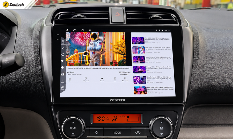 Xem Youtube thả ga với Màn hình android ô tô giá rẻ dưới 6 tr đồng - Z18