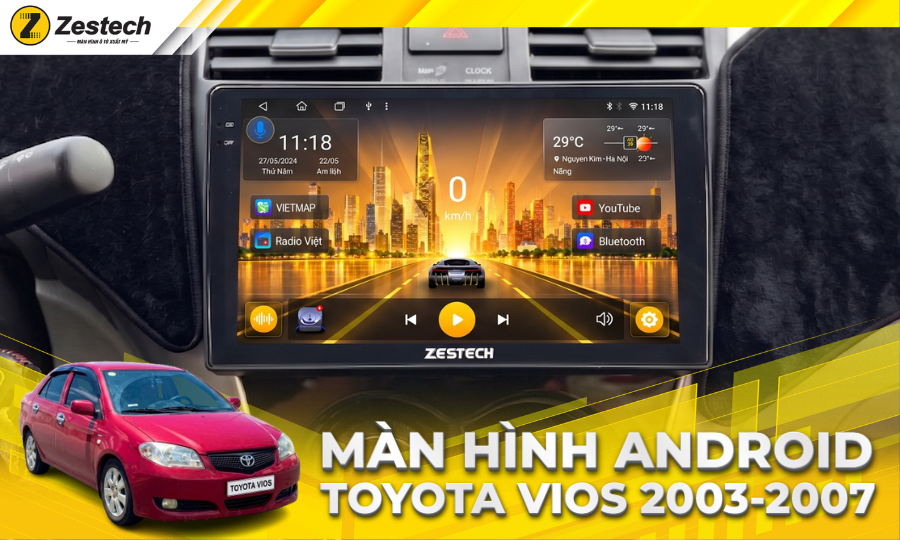 Màn hình ô tô Android cho xe Toyota Vios 2003-2007