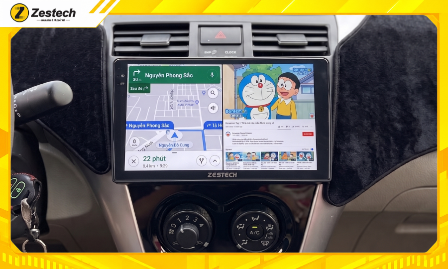Màn hình ô tô Android cho xe Toyota Vios 2003-2007 7 Trải nghiệm đa nhiệm trên màn hình ô tô Android cho xe Toyota Vios 2004