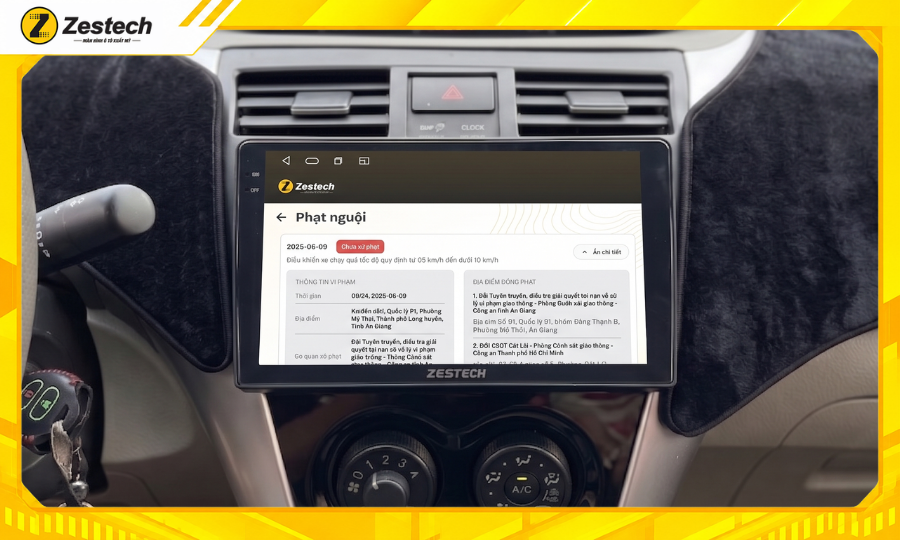 Màn hình ô tô Android cho xe Toyota Vios 2003-2007 9 Màn hình ô tô Android cho xe Toyota Vios 2005 tự động thông báo phạt nguội