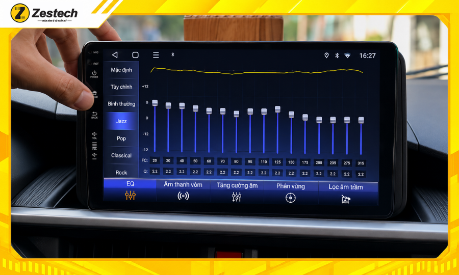 Màn hình ô tô Android cho xe Toyota Wigo 2025 tích hợp DSP