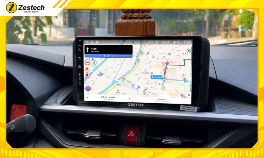 Màn hình ô tô Android cho xe Toyota Wigo 2023 tích hợp bản đồ VietMap Live
