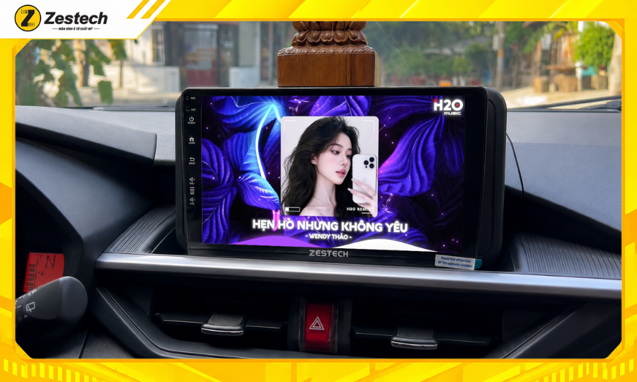 Nghe nhạc remix trên màn hình ô tô Android cho xe Toyota Wigo 2023-2025