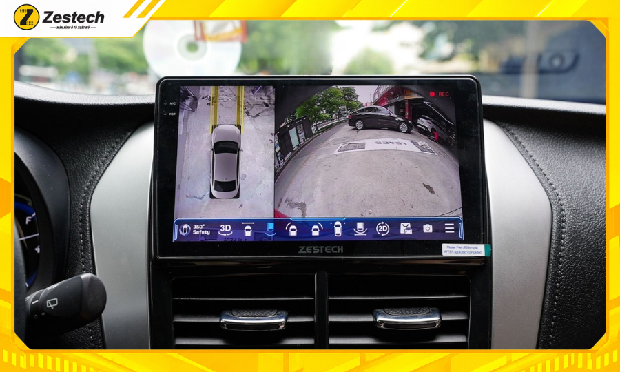 Màn hình ô tô Android cho xe Toyota Yaris - Hệ thống Camera 360