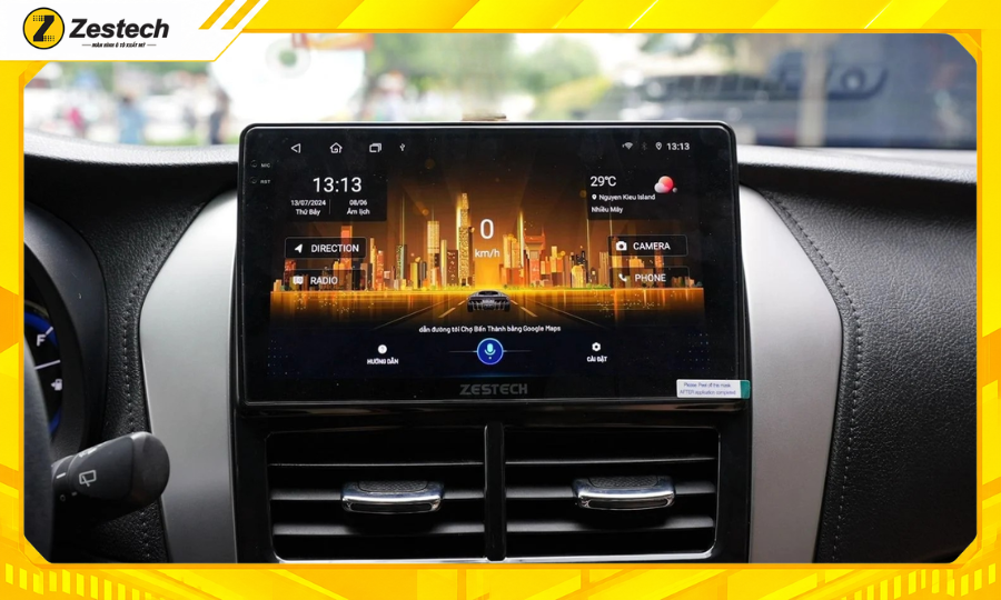 Màn hình ô tô Android cho xe Toyota Yaris - Ra lệnh giọng nói