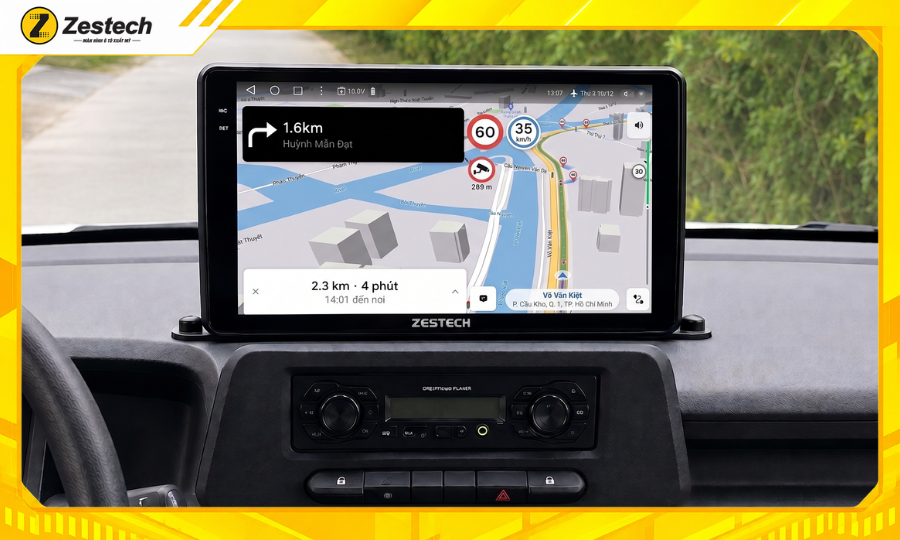 Màn hình ô tô Android cho xe VinFast EC Van tích hợp bản đồ VietMap Live