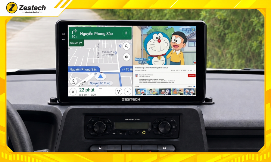 Chia đôi Màn hình ô tô Android cho xe VinFast EC Van - trải nghiệm đa nhiệm