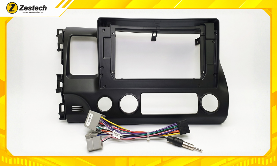 Lắp đặt màn hình ô tô android cho xe Honda Civic 2012-2016 với mặt dưỡng và giắc cắm zin