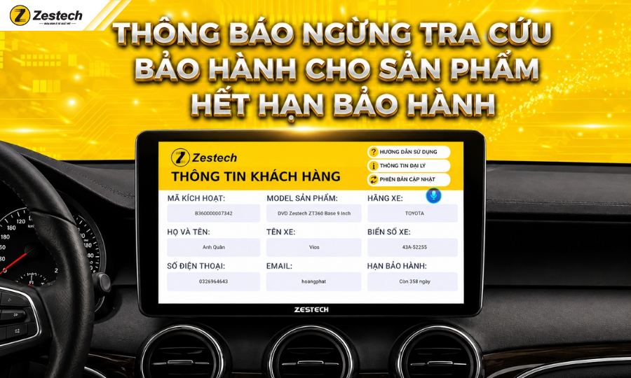 Thông báo: Ngừng hỗ trợ tra cứu bảo hành đối với sản phẩm đã hết thời hạn bảo hành