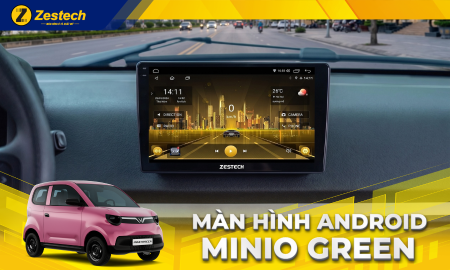 Màn hình ô tô Android cho xe Vinfast Minio Green