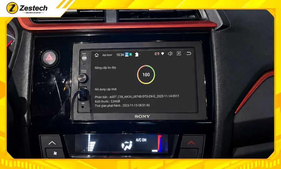 Android Box cho xe Honda Brio luôn được cập nhật tính năng mới với công nghệ OTA
