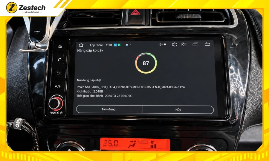 Android Box cho xe Mitsubishi Attrage 9 Android Box cho xe Mitsubishi Attrage cập nhật trực tuyến OTA