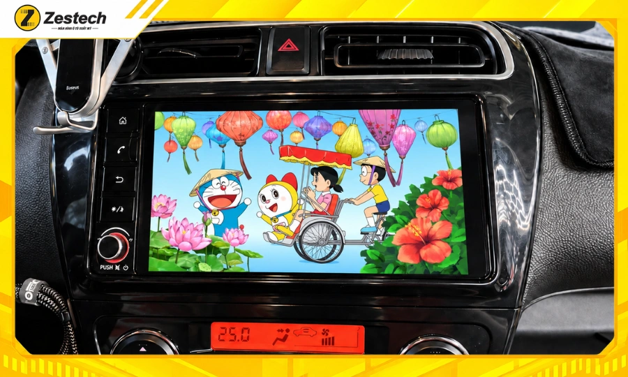Android Box cho xe Mitsubishi Attrage 4 Android Box cho xe Mitsubishi Attrage mở rộng kho giải trí trực tuyến, đa phương tiện