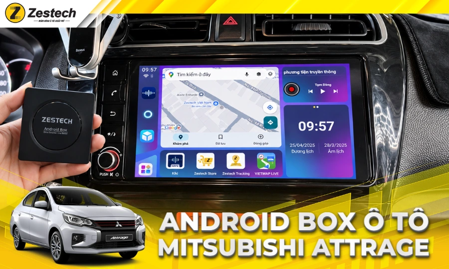 Android Box cho xe Mitsubishi Attrage