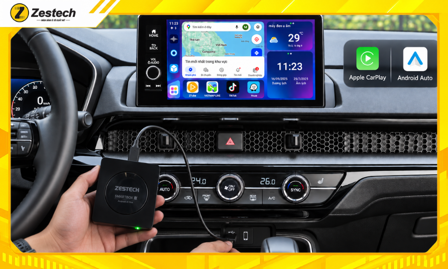 Android Box ô tô cho Honda CR-V 1 Lắp được Android Box ô tô cho Honda CR-V cho các đời xe 2018+