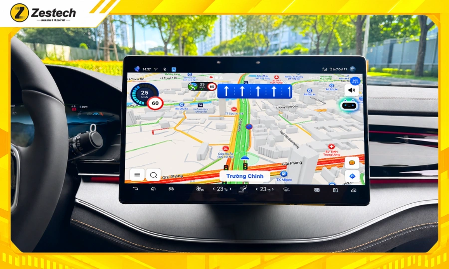 Android Box ô tô cho xe BYD Sealion 8 - Bản đồ dẫn đường, cảnh báo giao thông trực tuyến