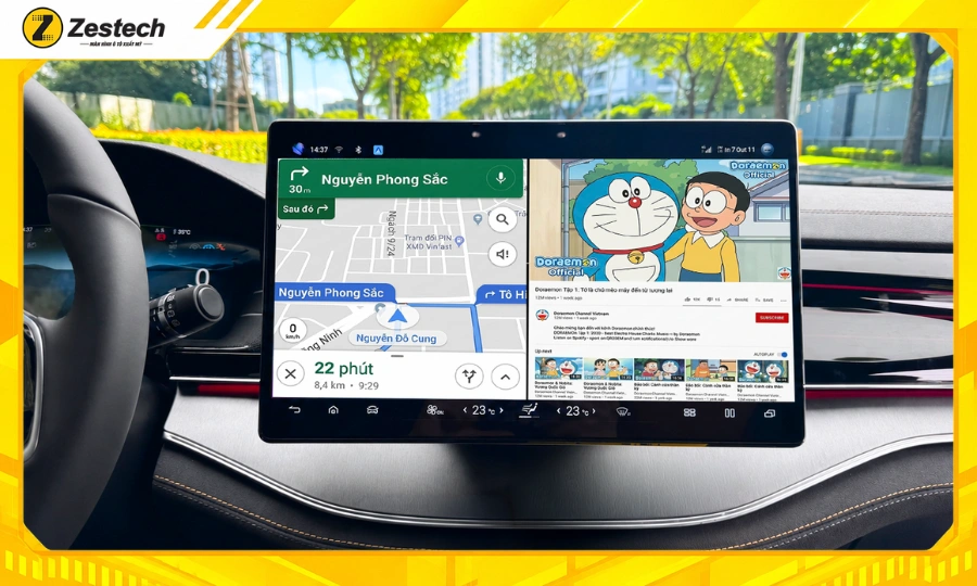Android Box ô tô cho xe BYD Sealion 8 - Chạy đa nhiệm chia đôi màn hình