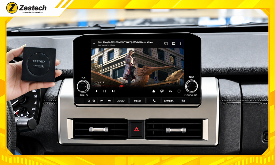 Android Box ô tô cho xe Mitsubishi Triton 2024-2025 4 Xem Youtube trên Android Box ô tô cho xe Mitsubishi Triton 2025